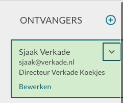 Documentenoverzicht met de knop groter dan en de optie Bewerken